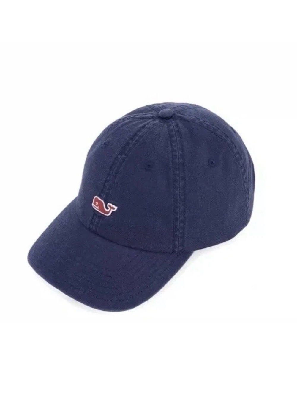 Vineyard Vines Kids Navy Cap with Red Whale Patch